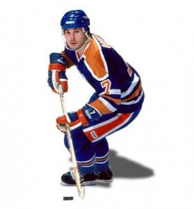 Paul Coffey had a solid rookie season in the NHL, recording 32 points in the regular season and leading all Oiler defensemen with seven points in the playoffs.
